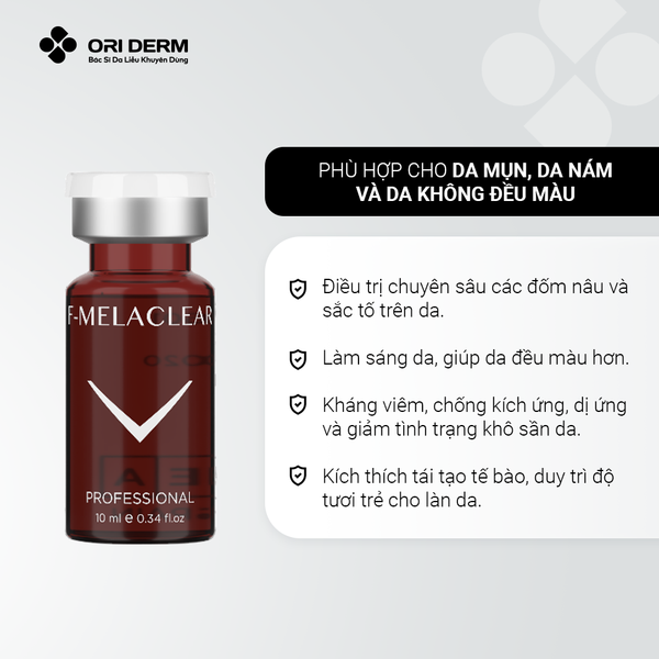 Công dụng tinh chất meso trị thâm nám Fusion Melaclear 10ml
