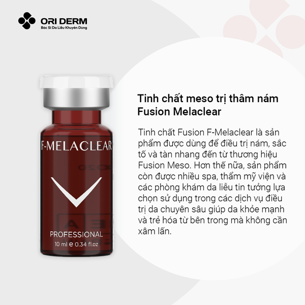 Ưu điểm tinh chất meso trị thâm nám Fusion Melaclear 10ml