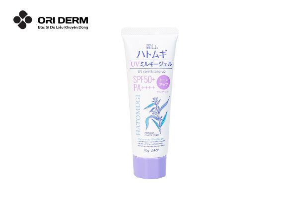 Chống nắng Reihaku Hatomugi Tone Up UV Milk Gel SPF50+ PA++++