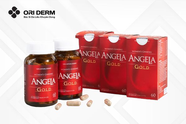Thuốc uống trị mụn nội tiết cho nữ Sâm Angela gold
