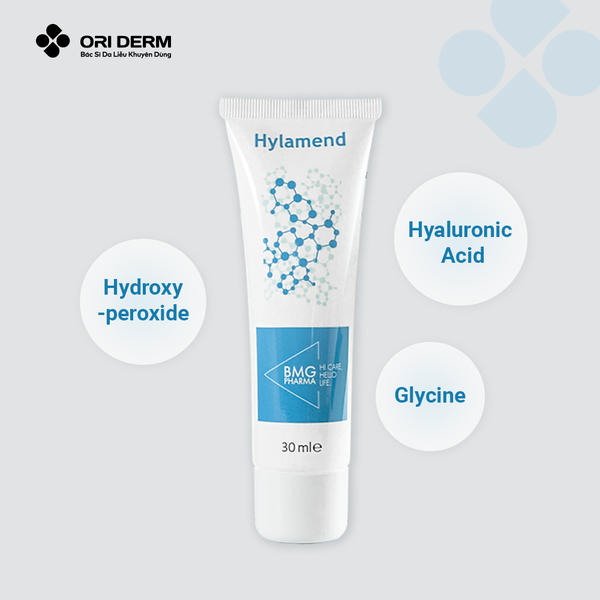 Thành phần gel ngừa mụn cho da nhạy cảm kích ứng Hylamend 30ml