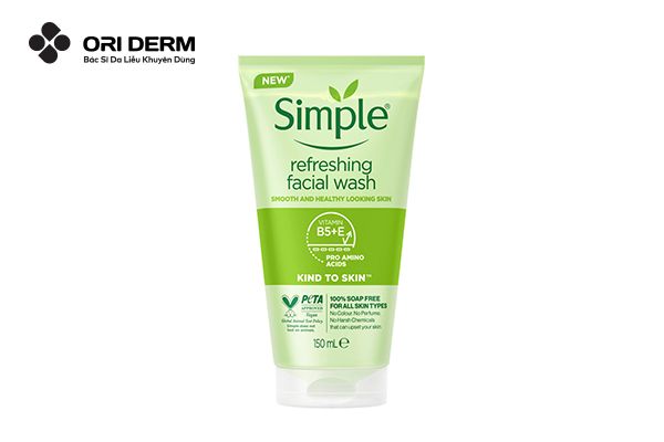 Sữa Rửa Mặt Simple Kind To Skin Refreshing Facial Wash Gel