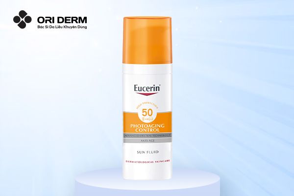 Kem chống nắng hóa học Eucerin Photoaging Control Anti Age Sun Fluid SPF50+
