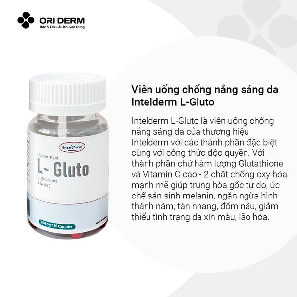 Ưu điểm viên uống chống nắng sáng da Intelderm