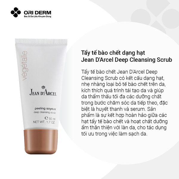 Ưu điểm tẩy tế bào chết Jean D'Arcel Deep Cleansing Scrub