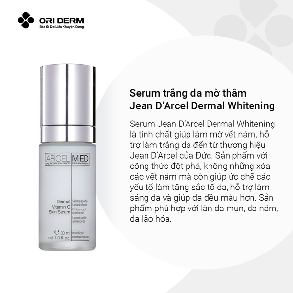 Ưu điểm của serum Jean D’Arcel Dermal Whitening 30ml