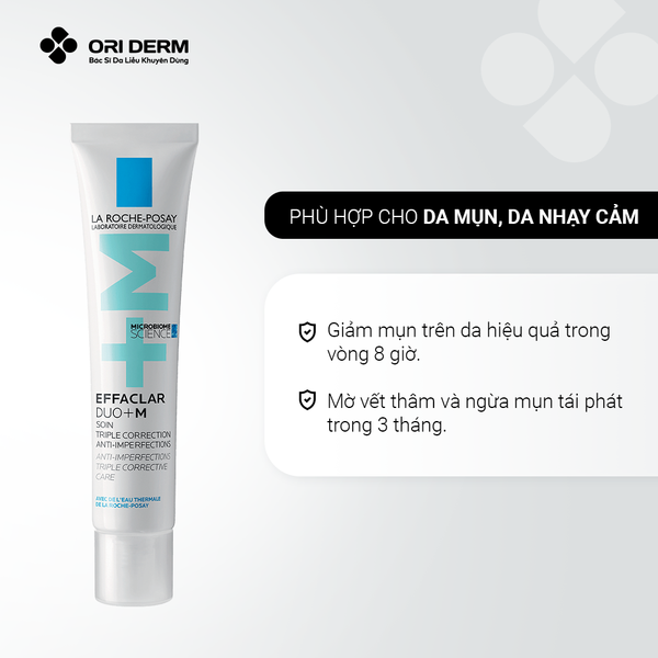 Công dụng kem chấm mụn Laroche Posay Effacla Duo+M 40ml