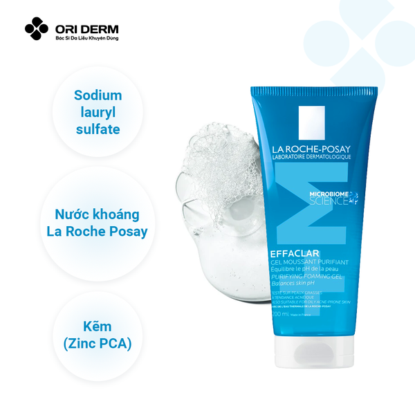 Thành phần gel rửa mặt Laroche Posay Effaclar Gel Moussant