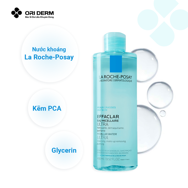 Thành phần tẩy trang cho da dầu mụn nhạy cảm Laroche Posay