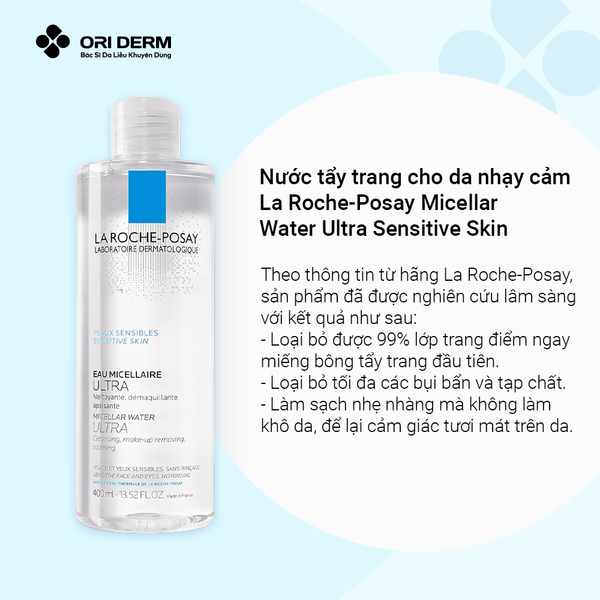 Ưu điểm nước tẩy trang cho da nhạy cảm Laroche Posay