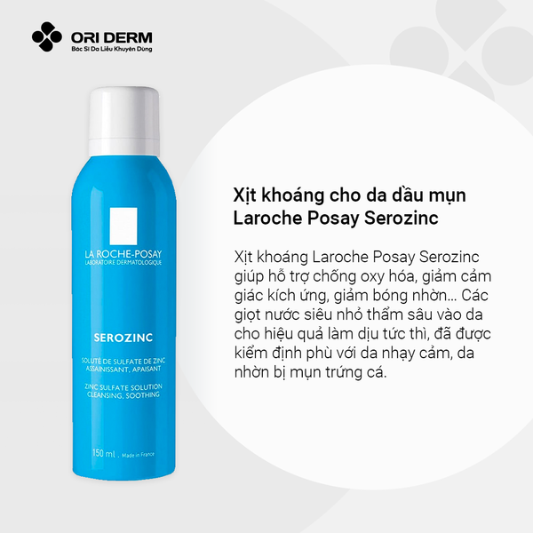 Ưu điểm xịt khoáng cho da dầu mụn Laroche Posay Serozinc