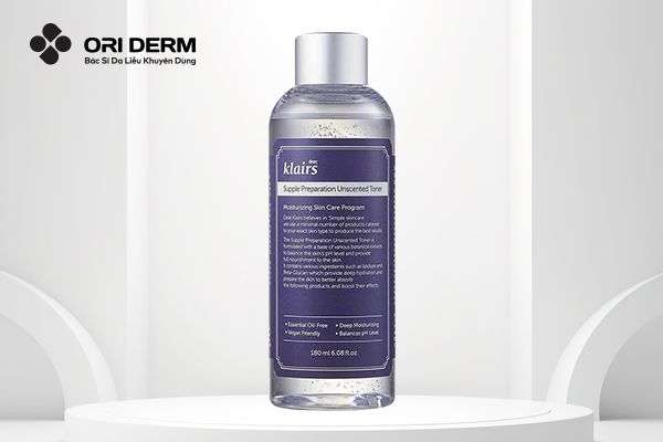 Toner cho da dầu mụn lỗ chân lông to Klairs Supple Preparation Unscented