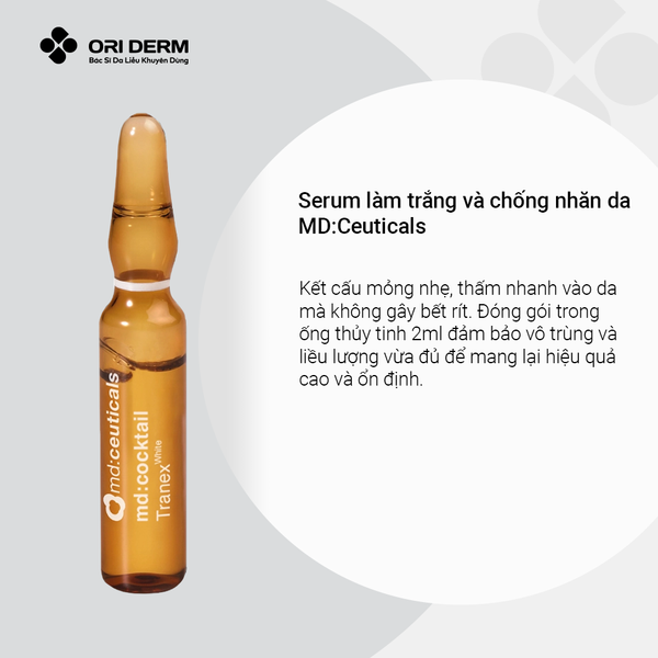 Ưu điểm serum làm trắng và chống nhăn da MD:Ceuticals ống 2ml