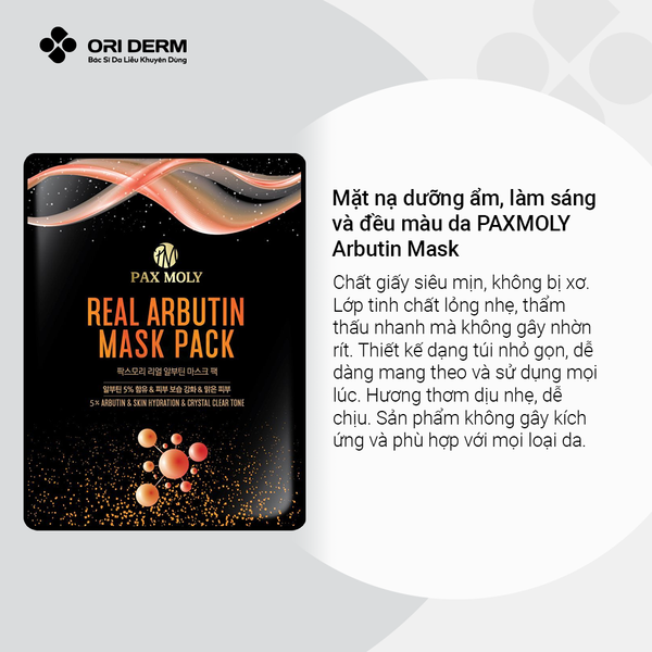 Ưu điểm mặt nạ PAXMOLY Arbutin Mask