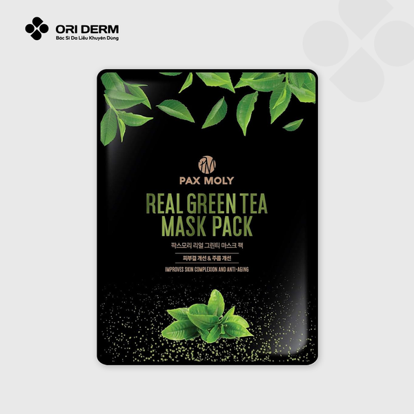 Mặt nạ dưỡng ẩm, dịu da và giảm sưng viêm PAXMOLY Green Tea Mask