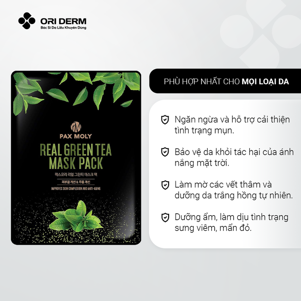 Công dụng mặt nạ PAXMOLY Green Tea Mask