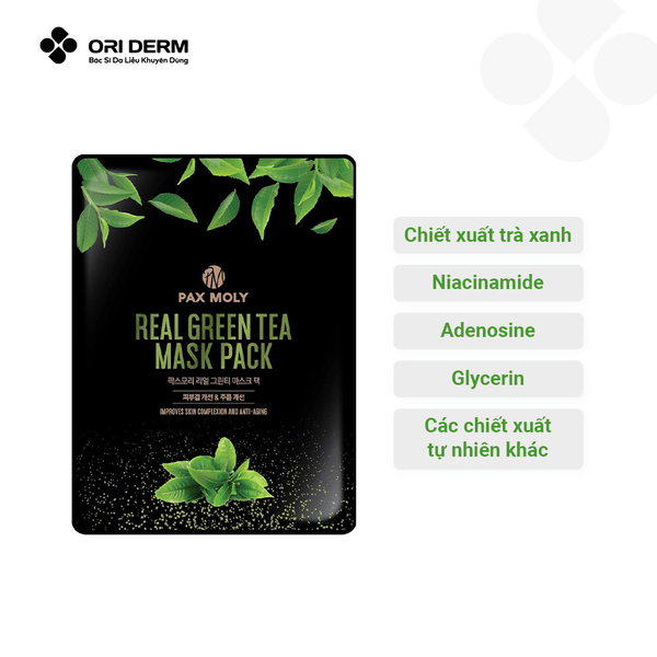 Thành phần mặt nạ PAXMOLY Green Tea Mask
