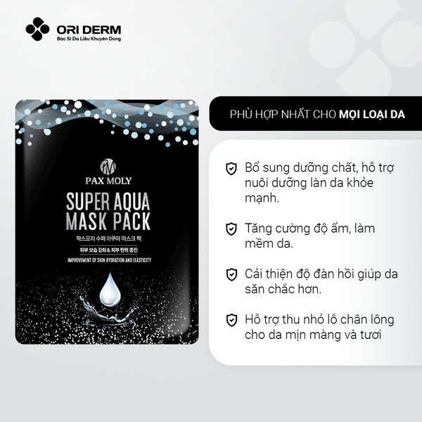 Công dụng mặt nạ PAXMOLY Super Aqua Mask