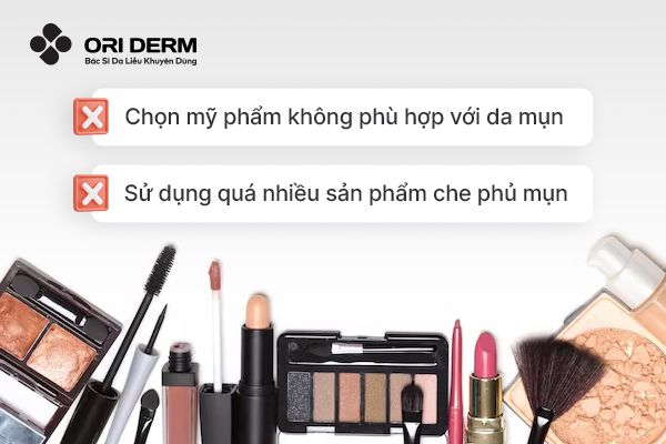 Những sai lầm thường gặp khi makeup cho da mụn