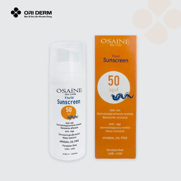 Kem chống nắng vật lý cho da nhạy cảm Osaine Fluid SPF50 50ml