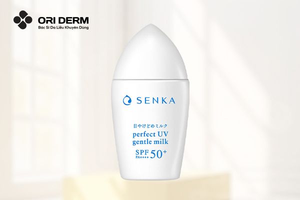 Sữa chống nắng Senka cho da nhạy cảm Perfect UV Gentle Milk SPF50+