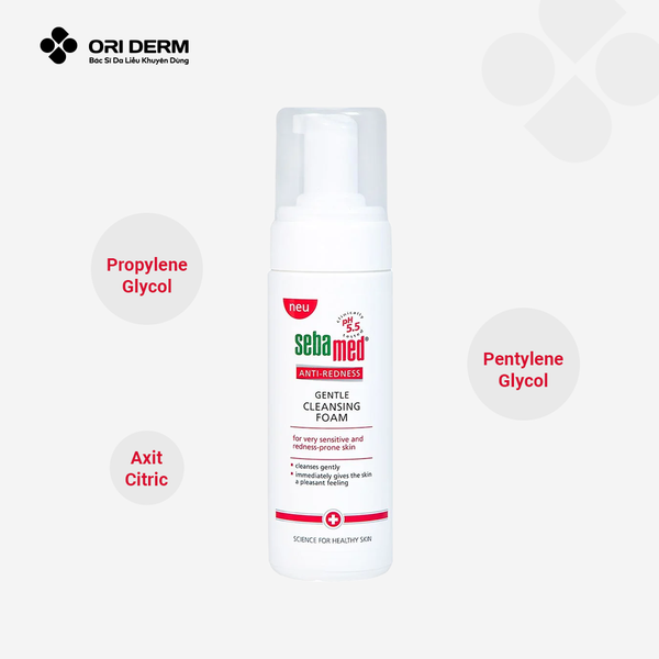 Thành phần sữa rửa mặt Sebamed Anti-Redness Gentle Cleansing Foam
