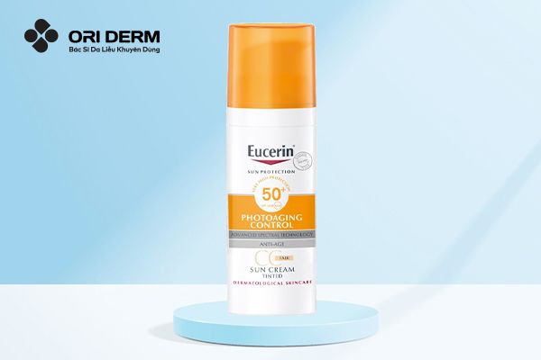 Kem chống nắng nâng tone Eucerin Sun Cream Face Tinted Cc Cream SPF50+
