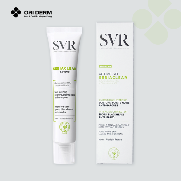 Bao bì kem giảm mụn mờ SVR Sebiaclear Active