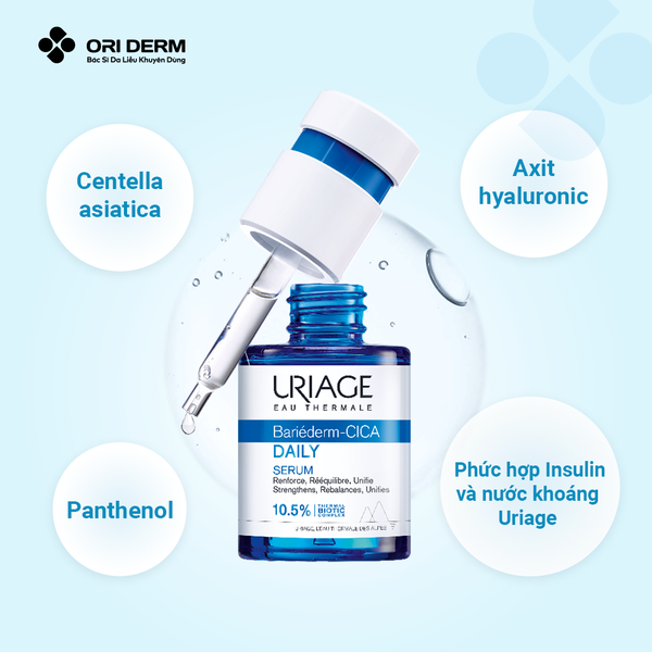 Thành phần Serum phục hồi da Uriage BARIEDERM-CICA 30ml