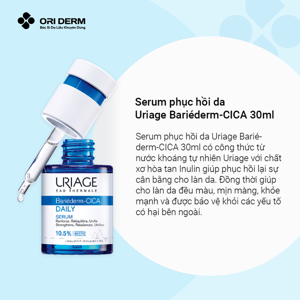Ưu điểm serum phục hồi da Uriage BARIEDERM-CICA 30ml