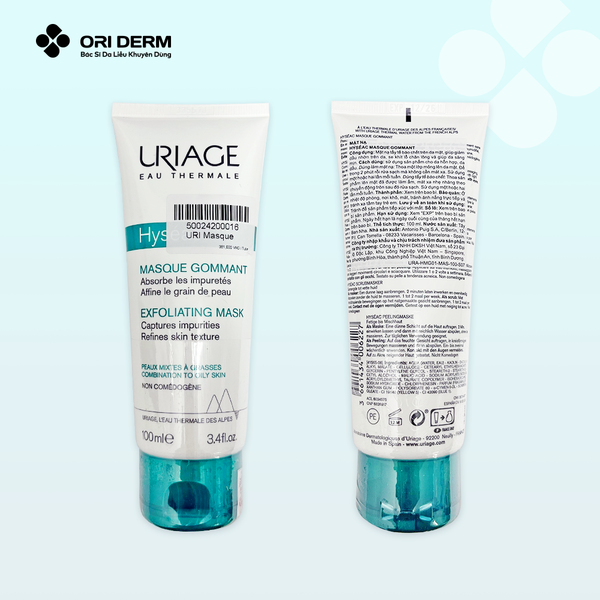 Bao bì mặt nạ tẩy tế bào chết Uriage Hyseac Masque 100ml