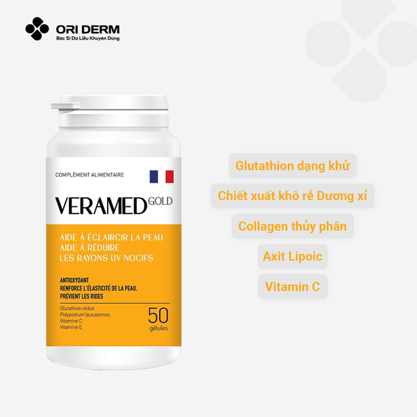 Thành phần Viên uống chống lão hóa, hỗ trợ làm sáng da VERAMED Gold