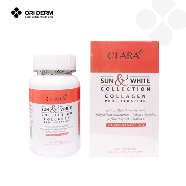 Bao bì viên uống chống nắng sáng da ngừa lão hóa Clara hộp 60 viên