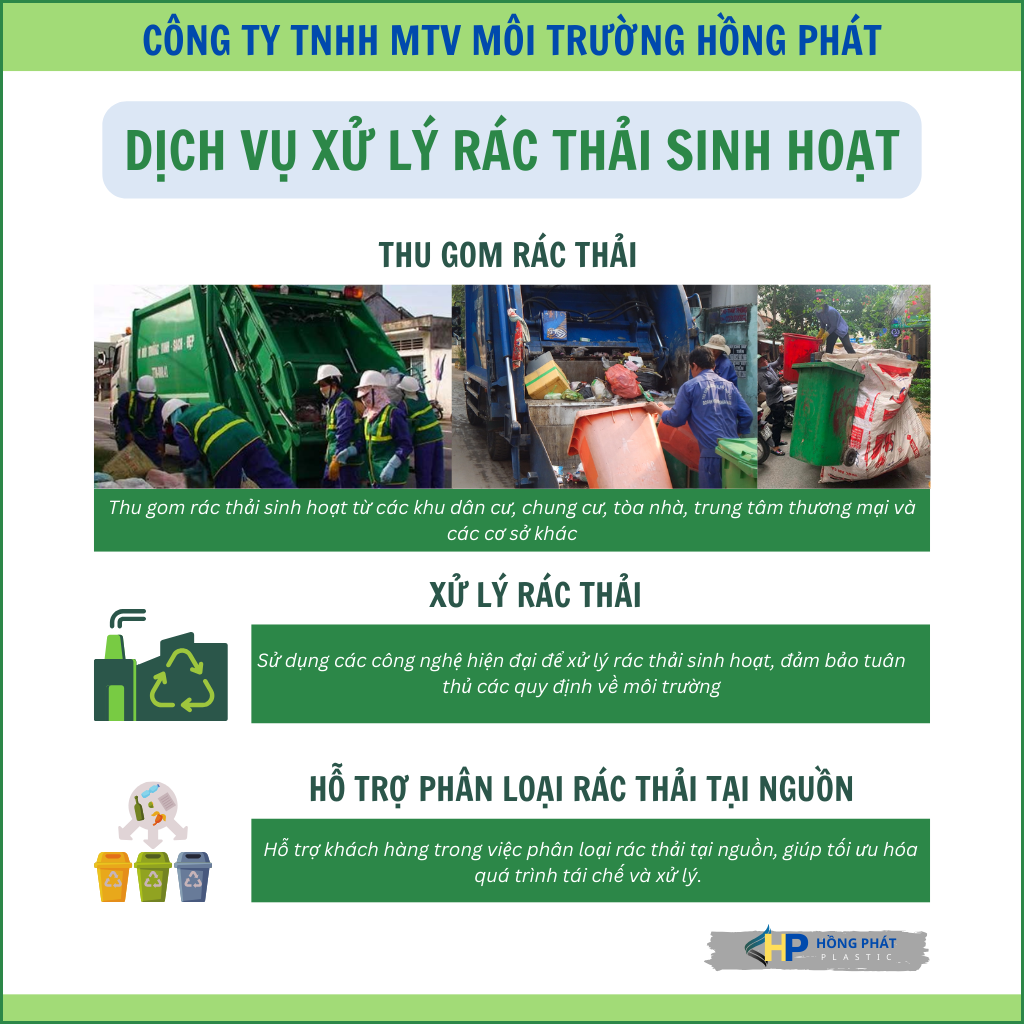 Xử lý rác thải sinh hoạt – Hồng Phát Plastic