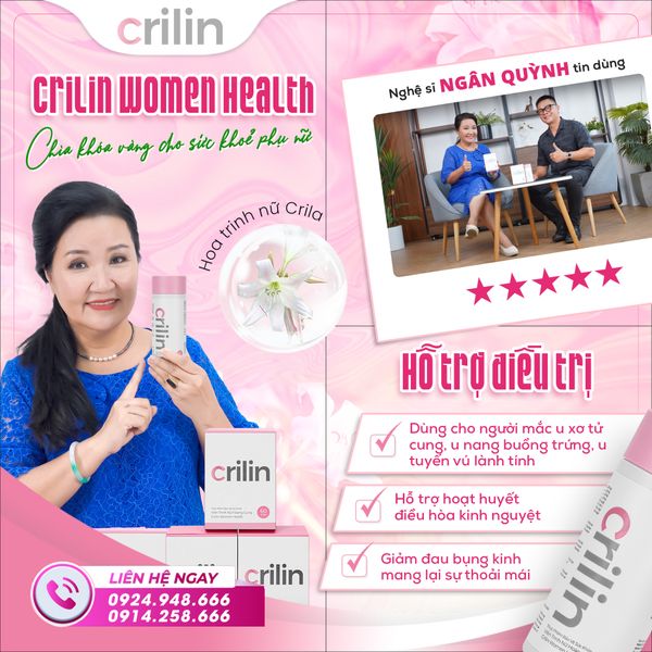 Giới thiệu Viên Uống CRILIN - HỖ TRỢ HẠN CHẾ SỰ PHÁT TRIỂN U XƠ TỬ CUNG, U TUYẾN VÚ LÀNH TÍNH