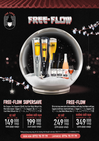Free-Flow: Beer and Sake Starting from Just 149.000 vnd!