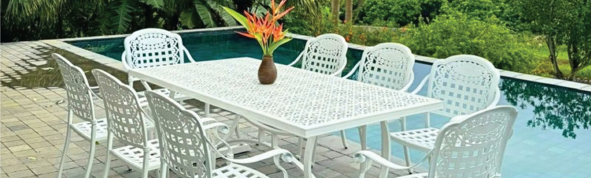 Bộ Bàn Ghế Nhôm Đúc Ngoài Trời