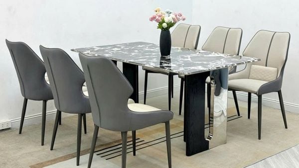 Bàn Ăn Mặt Đá Smoke HAK68