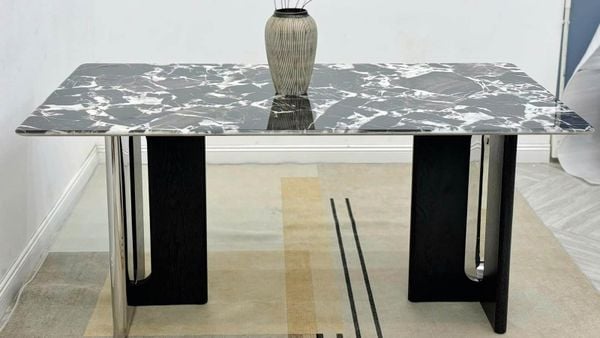 Bàn Ăn Mặt Đá Smoke HAK68