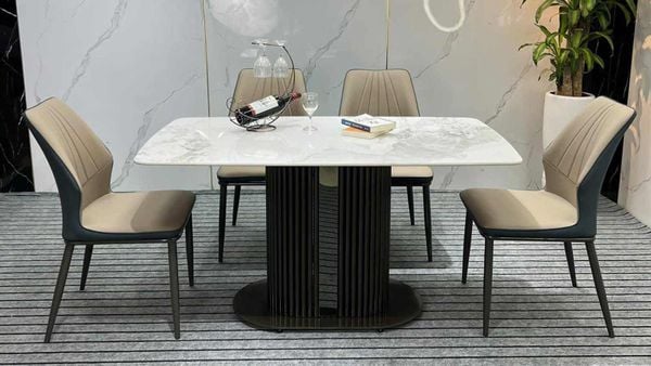 Bàn Ăn Mặt Đá Cao Cấp Pillar