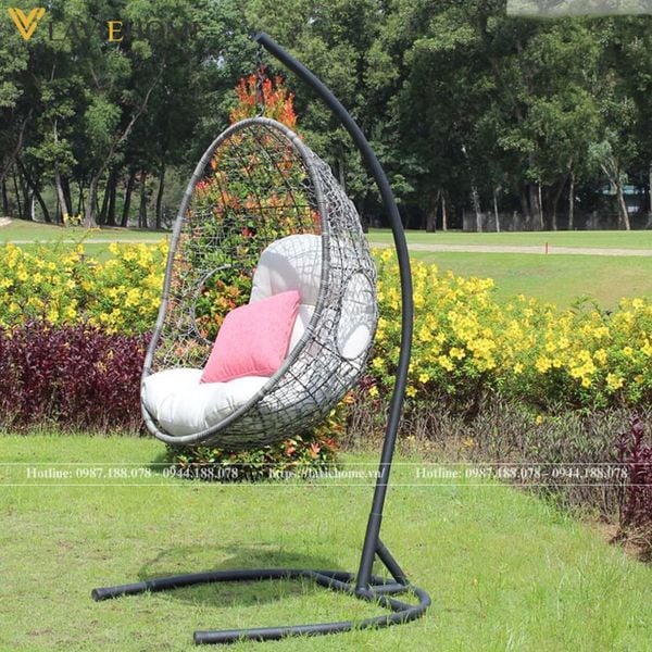 xích đu nhựa giả mây