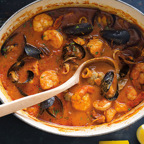 Hải sản hầm saffron chiều cả nhà từ nhỏ tới lớn