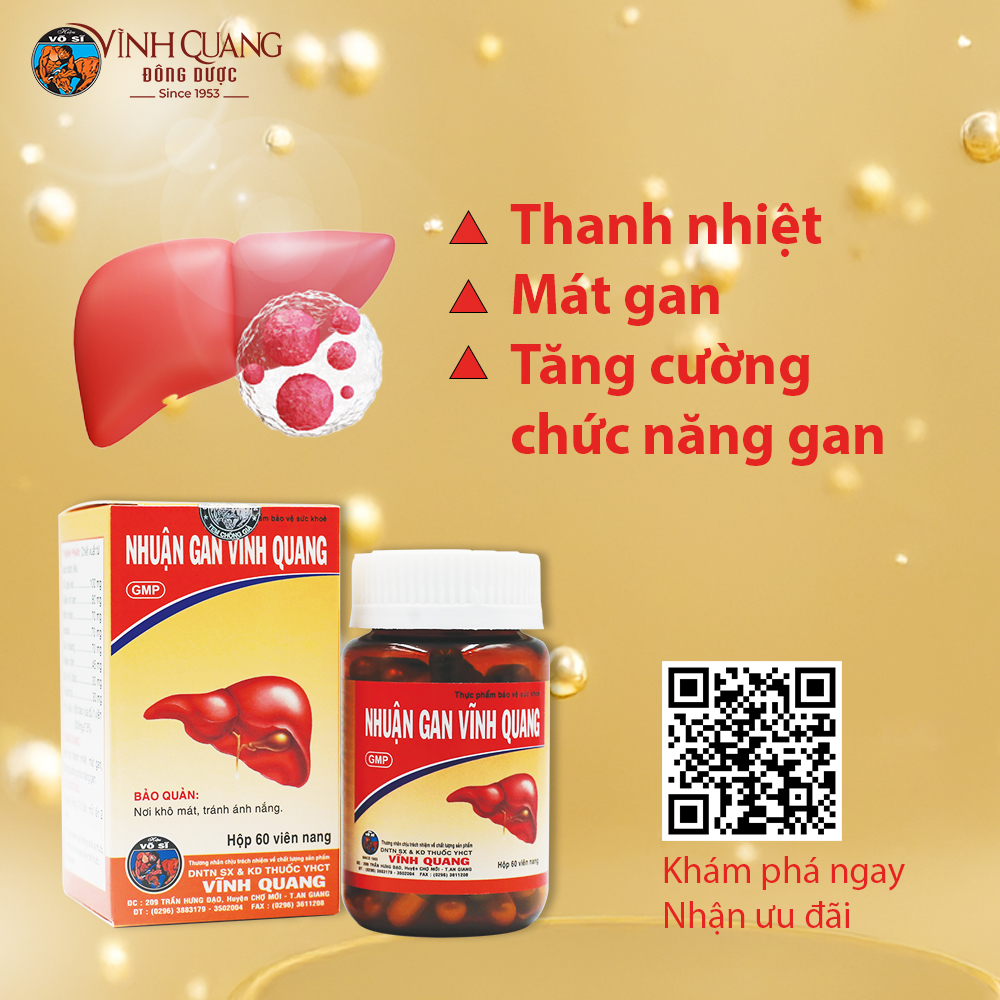 NHUẬN GAN VĨNH QUANG – GIẢI PHÁP TĂNG CƯỜNG CHỨC NĂNG GAN HIỆU QUẢ