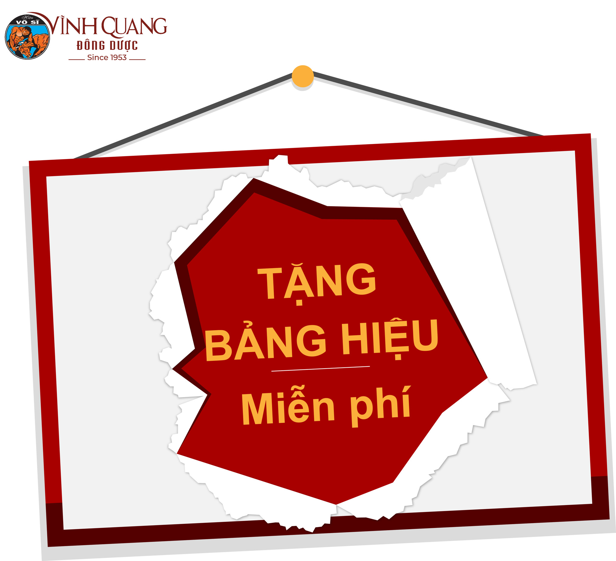 Đông Dược Vĩnh Quang tặng bảng hiệu miễn phí