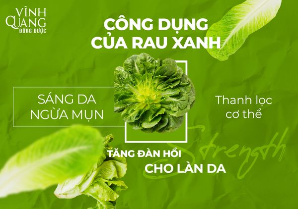 Công dụng của rau xanh đối với sức khỏe và sắc đẹp