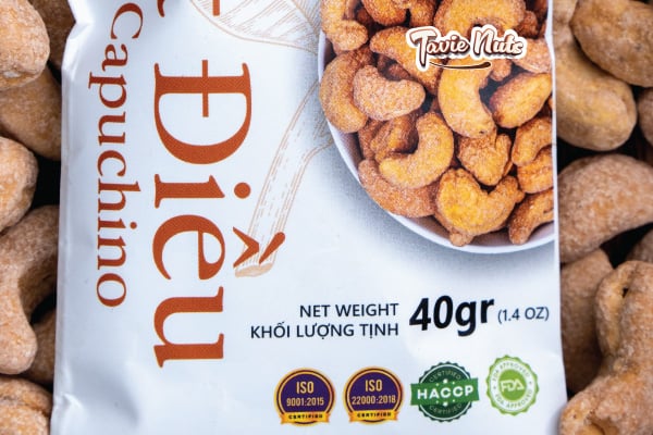 Chuẩn chất lượng của hạt điều tẩm vị Tavie Nuts