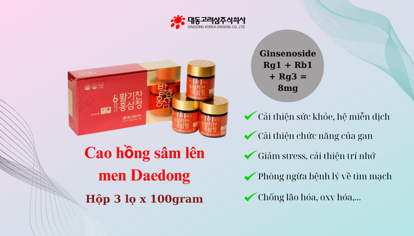 Cao hồng sâm lên men DKG: Lời khuyên cho người huyết áp
