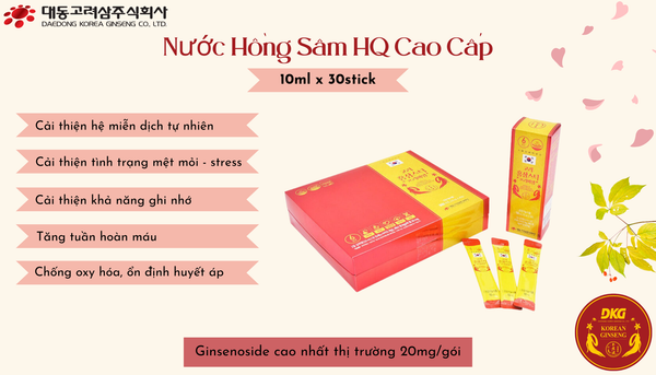 Hồng sâm Hàn Quốc cao cấp stick - Giải pháp cho người huyết áp cao