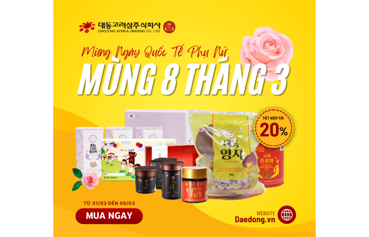 Khuyến mãi hấp dẫn ngày 8/3 dành riêng cho phái đẹp