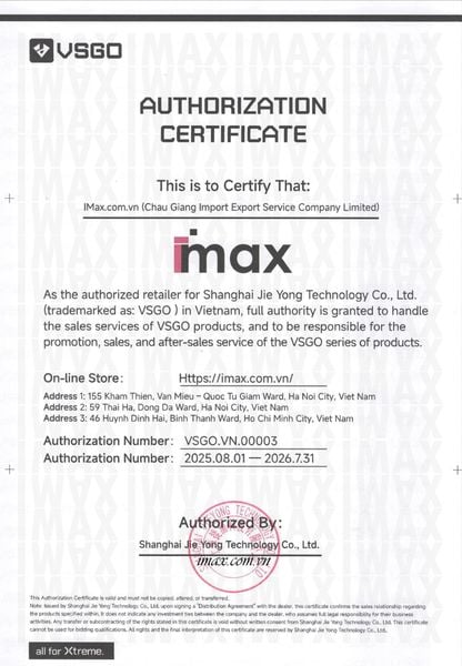 IMax - Đại lý Ủy Quyền VSGO tại Việt Nam